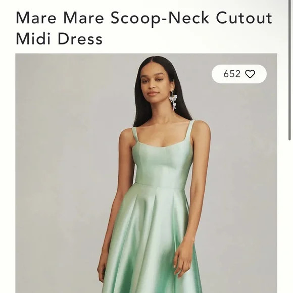 Mare Mare Scoop-Neck Cutout Midi Dress - Picture 3 of 7